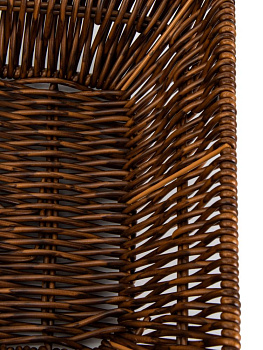 Корзина плетеная универсальная 23х17х7см прямоугольная коричневый полипропилен/жезезо 000000000001227669