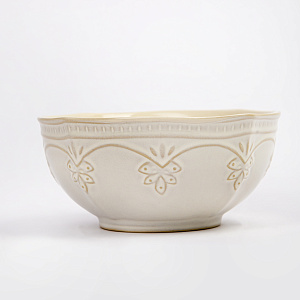 Салатник 15см рифленный кремовый глазурованная керамика 000000000001213907