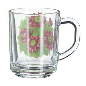 Кружка Хризантема Pub Красная Pasabahce, 250мл 000000000001097965