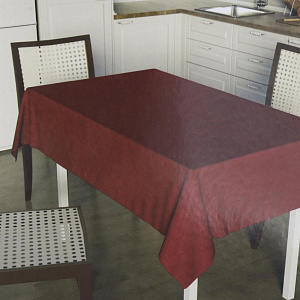 Скатерть DE'NASTIA 140х180см 100%Полиэстер Цветы бордо E000014 000000000001144824