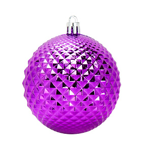 Декоративное украшение Набор шаров 3шт 8см фиолетовый пластик 000000000001224148