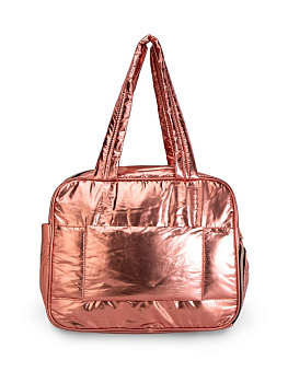 Сумка 38х18х30см универсальная дутая ST розовое золото полиэстер 000000000001227181