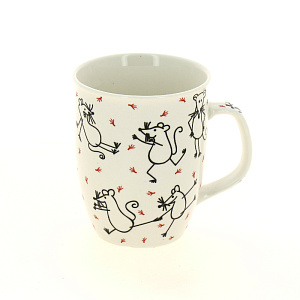 Кружка 350мл, NEW BONE CHINA,упаковка-гофрокороб, ВЕСЁЛЫЕ МЫШАТА,170-08023 000000000001192693