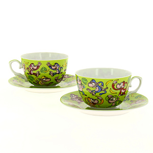 ОБЕЗЬЯНЫ Чайная пара 250мл 86-2075 1+1 000000000001138939