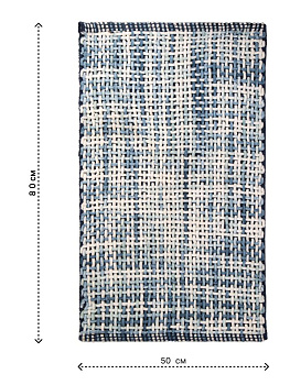 Коврик для ванной 50х80см LUCKY Wicker противоскользящий синий хлопок/полиэстер 000000000001225652