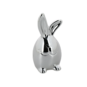 Фигура декоративная "Заяц" серебро керамика R011249 000000000001200367