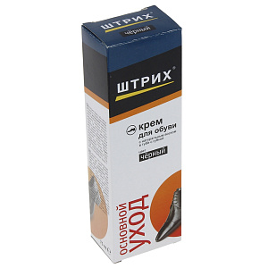 Крем для обуви в тубе Штрих Основной уход Глянцмастер, черный, 75мл 000000000001026720