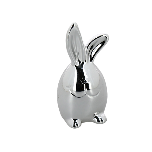 Фигура декоративная "Заяц" серебро керамика R011249 000000000001200367