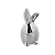 Фигура декоративная "Заяц" серебро керамика R011249 000000000001200367