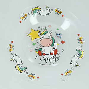 Тарелка 19,5см ND PLAY Единорог стекло 000000000001212277