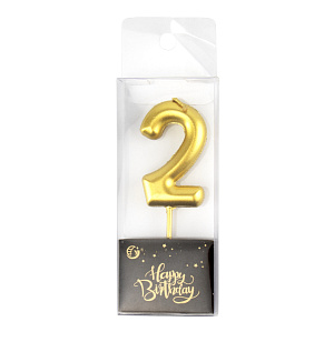 Свеча декоративная Цифра золото парафин 000000000001210173