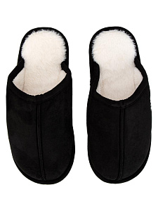 Тапочки домашние 42-43 угги мужские черный полиэстер/ПВХ 000000000001228813