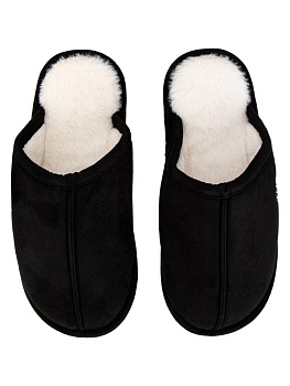 Тапочки домашние 42-43 угги мужские черный полиэстер/ПВХ 000000000001228813