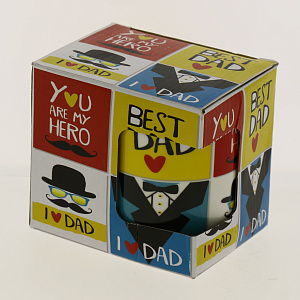 Кружка 350мл Лучший папа подарочная упаковка фарфор 000000000001177524