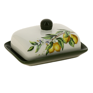 Масленка 17,9x13,2x8см Лимоны Доломит M56038 000000000001193768