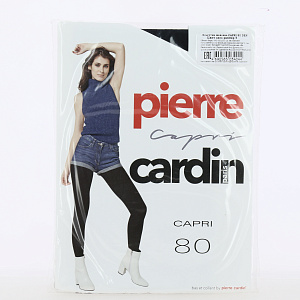 Колготки женские 80ден р4 PIERRE CARDIN Капри черные с хлопчатобумажной ластовицей и плоскими швами 95%полиамид 5%эластомер 000000000001204145