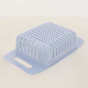 Дуршлаг 48х38см VERDEдля овощей в раковину универсальный голубой полипропилен 000000000001205684