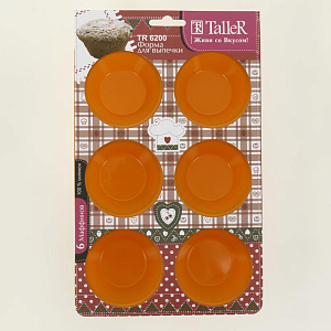 Форма для выпечки 6 ячеек TALLER маффин TR-6200 000000000001069026