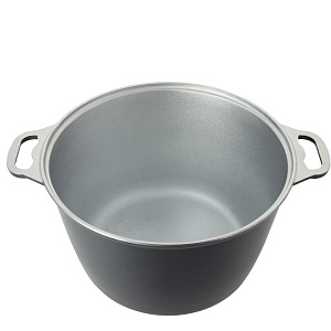 Кастрюля 10л KUKMARA с крышкой черный литой алюминий 000000000001008363