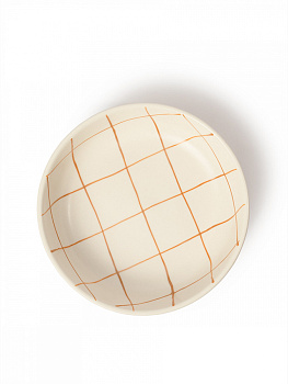 Салатник 14см 280мл DE'NASTIA lattice коричневый керамика 000000000001231348