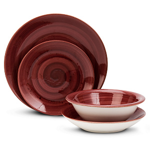 Набор столовой посуды 19 предметов TULU PORSELEN DENIZ розовый фарфор 000000000001208236