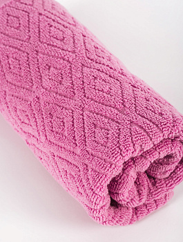 Полотенце махровое 30х60см СОФТИ Ромб светло-лиловый хлопок 100% 000000000001214687