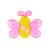Игрушка-Прорезыватель Бабочка Lubby, от 4 месяцев, силикон, вода 000000000001135446