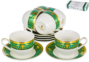 Набор кофейный фарфор 12 шт 6чашек120мл/6блюдец подарочная упаковка Эстелла 123-16026 000000000001197880