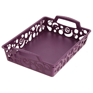 Поднос с ручками 36,7х26х9,8см БЫТПЛАСТ бежевый пластик 000000000001158130