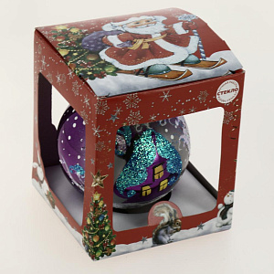 Шар 4,5 Домик стекло 9см NP-1999 000000000001150610