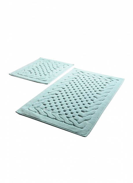 Комплект ковриков для ванной мятный BAMBI 60х100см 60х50см хлопок PRIMANOVA DR-63022 000000000001201728