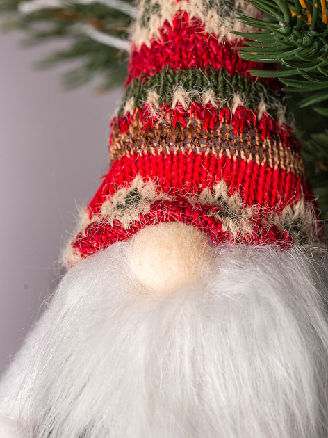 Декоративное украшение Дед мороз с бородой и ногами 11х7х29см MANDARIN полиэстер 000000000001209339