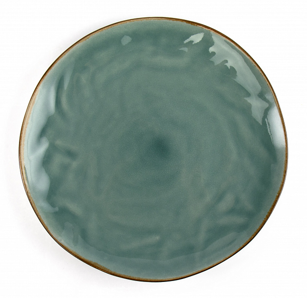 Тарелка обеденная 28см NINGBO Акварель бирюза глазурованная керамика 000000000001217609