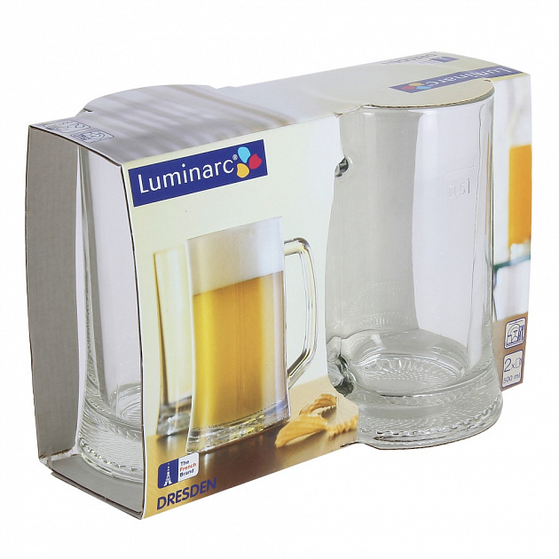 ДРЕЗДЕН Набор кружек для пива 2шт 500мл LUMINARC стекло 000000000001006189