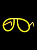 Светящиеся очки Желтые очки, с химическим источником света (полипропилен, стеклянная капсула с люмисцентной жидкостью) 12x0,5x15см 8 000000000001191271