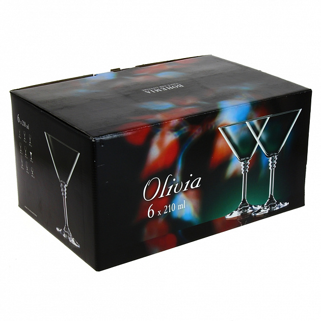 Набор фужеров для мартини Оливия Bohemia, 210мл, 6 шт. 000000000001089427