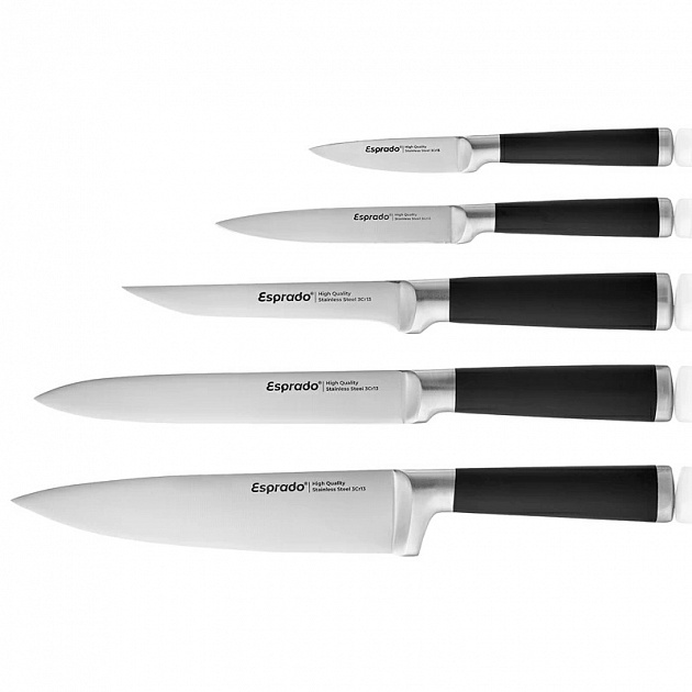 Набор кухонных ножей 5шт с подставкой ESPRADO Practico нержавеющая сталь 000000000001211538