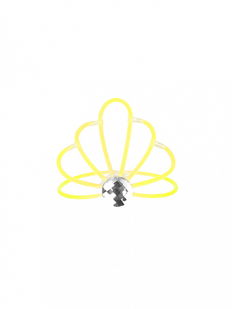 Светящаяся диадема Желтая корона, с химическим источником света (полипропилен, стеклянная капсула с люмисцентной жидкостью) 17x17x12 000000000001191261