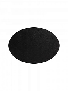 Салфетка сервировочная 45x32см DE'NASTIA Металлик овальная черный ПВХ 000000000001221297