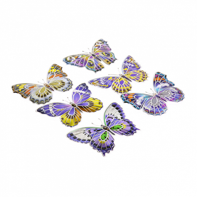 Объемные стикеры Бабочки Room Decoration, сиреневый 000000000001127314