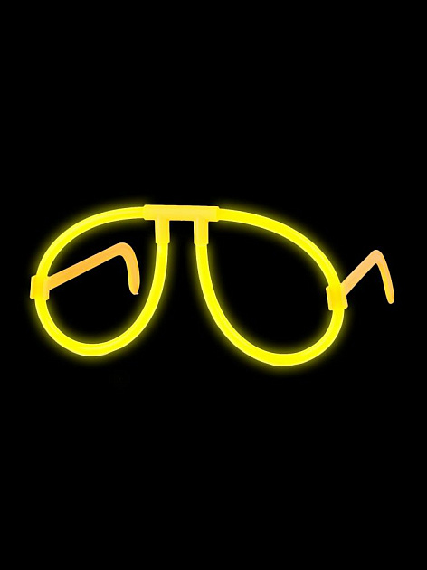 Светящиеся очки для карнавалов и праздников Желтые с химическим источником света 12x0,5x15см 81532 000000000001201850