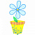 Декоративная вертушка Цветок в горшочке Village people, 28?56(98) см, нейлон, пластик 000000000001144874