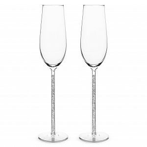 Набор фужеров для шампанского 2шт 200мл CRISTELLE ножка с кристаллами стекло 000000000001217977